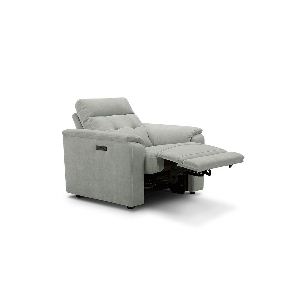 Juno Electric Recliner Armchair With Power Headrest in Amigo Sage Fabric 3