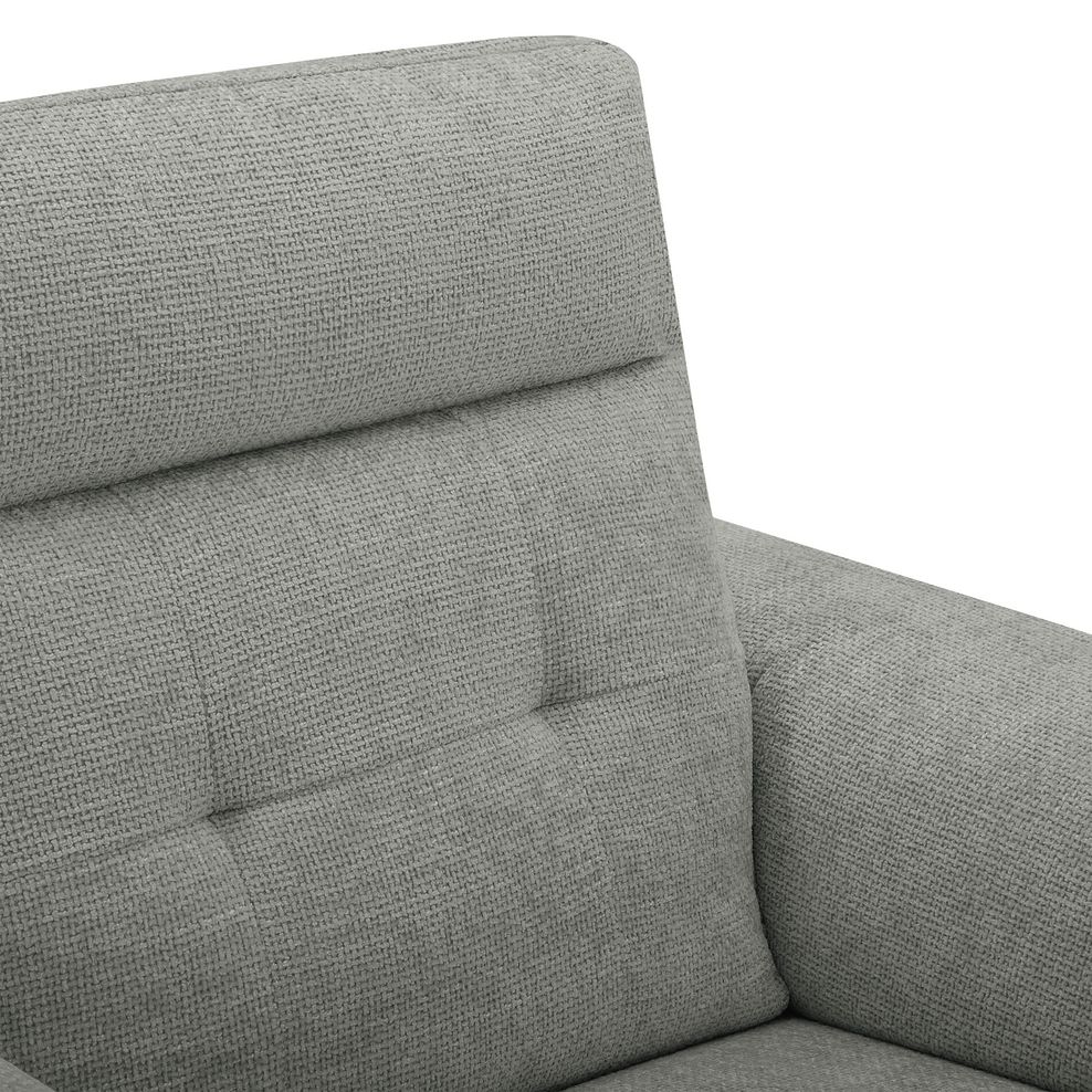 Juno Electric Recliner Armchair With Power Headrest in Hopsack Dove Fabric 9