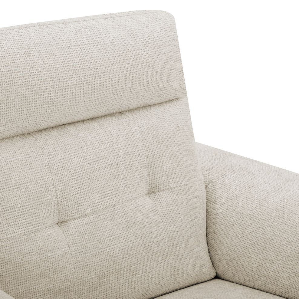 Juno Electric Recliner Armchair With Power Headrest in Hopsack Natural Fabric 9