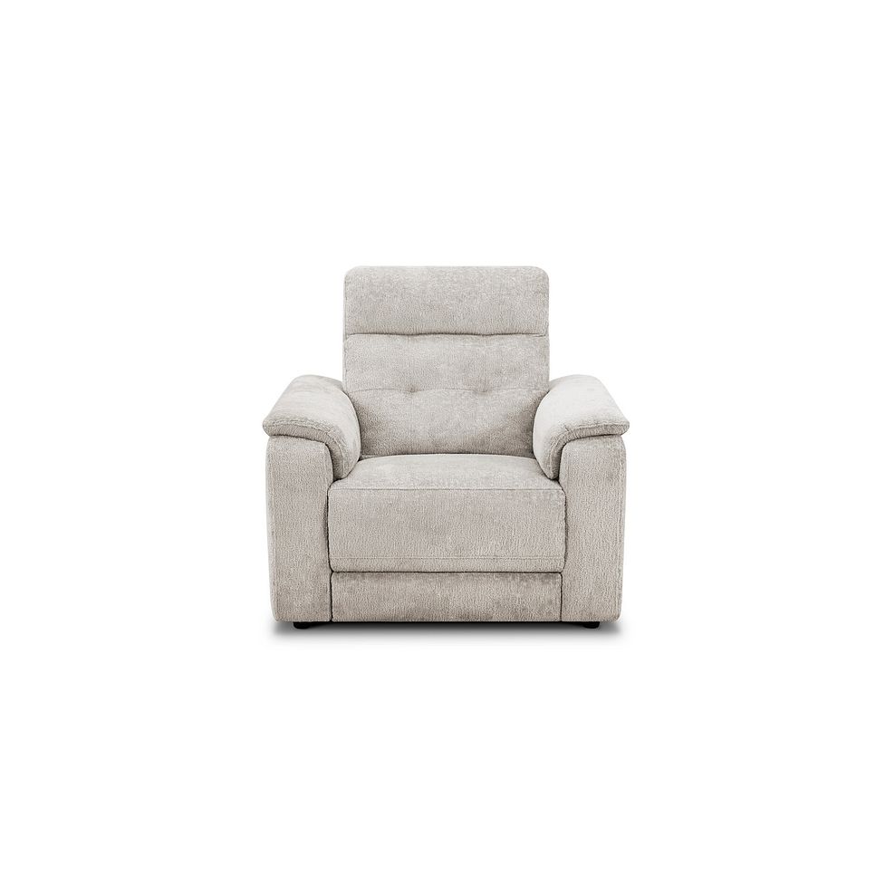 Juno Electric Recliner Armchair With Power Headrest in Koto Turtle Dove Fabric 1