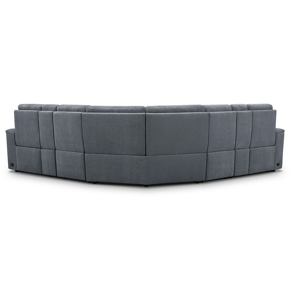 Juno Large Corner Electric Recliner Sofa With Wireless Charging Consoles and Power Headrests in Amigo Coal Fabric 7