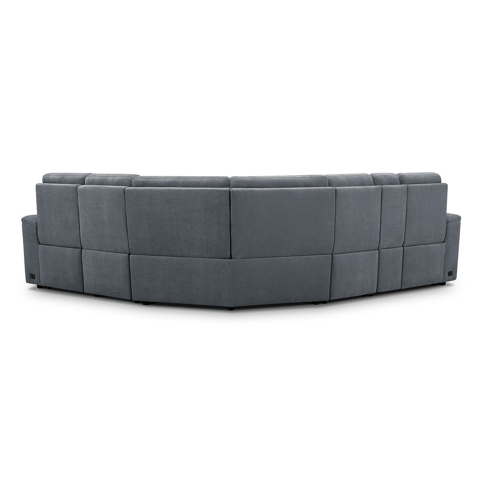 Juno Large Corner Electric Recliner Sofa With Wireless Charging Console and Power Headrests in Amigo Coal Fabric 7
