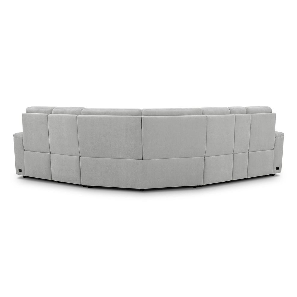 Juno Large Corner Electric Recliner Sofa With Wireless Charging Console and Power Headrests in Amigo Dove Fabric 8