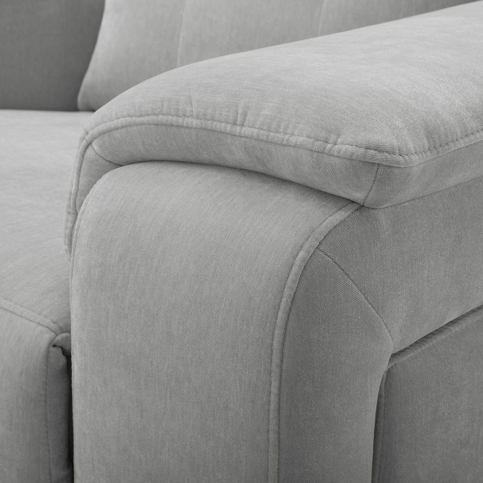 Juno Large Corner Electric Recliner Sofa With Wireless Charging Console and Power Headrests in Amigo Dove Fabric 16