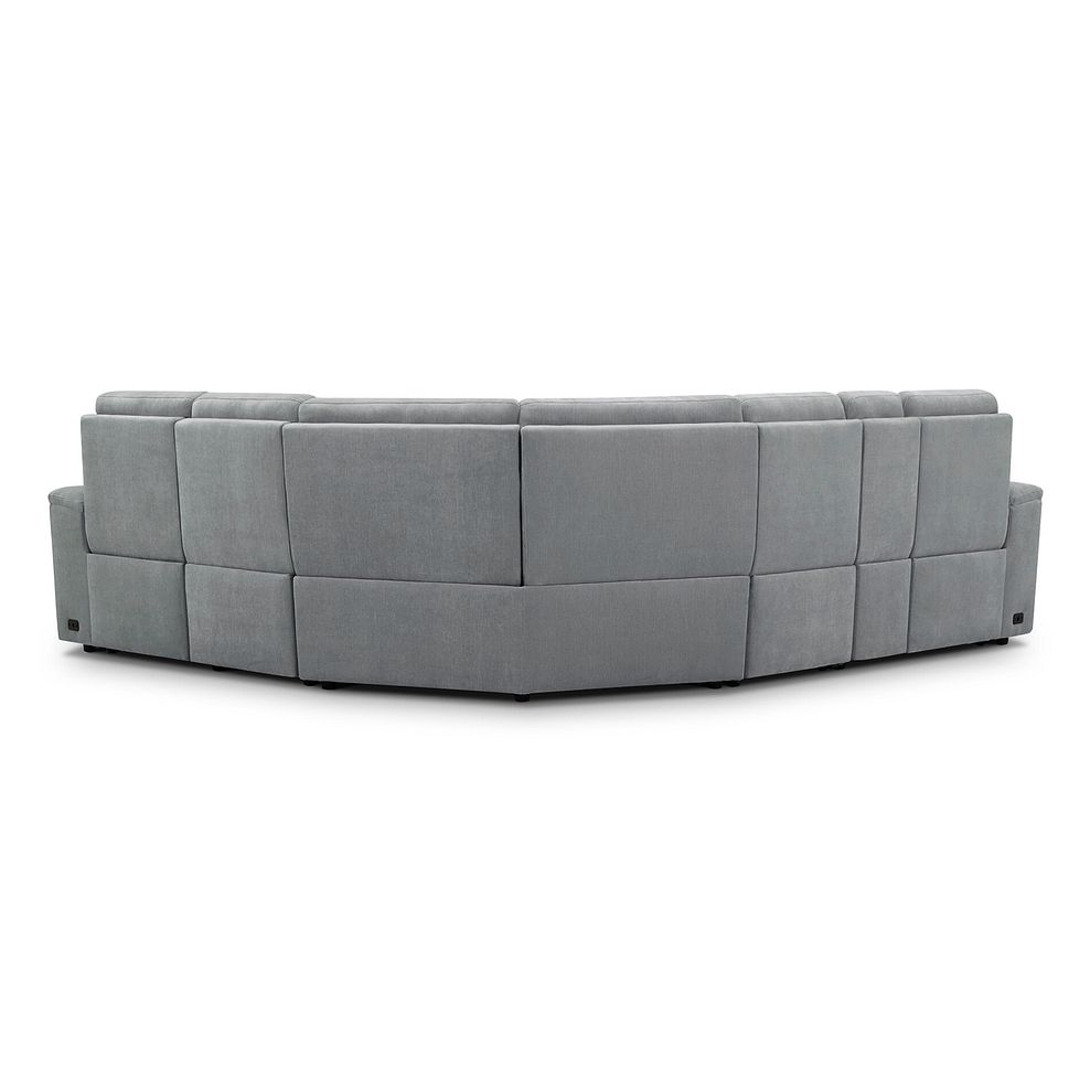 Juno Large Corner Electric Recliner Sofa With Wireless Charging Console and Power Headrests in Amigo Granite Fabric 7