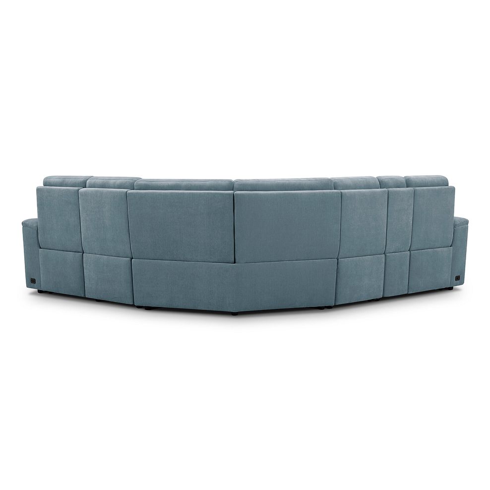 Juno Large Corner Electric Recliner Sofa With Wireless Charging Console and Power Headrests in Amigo Mineral Fabric 8