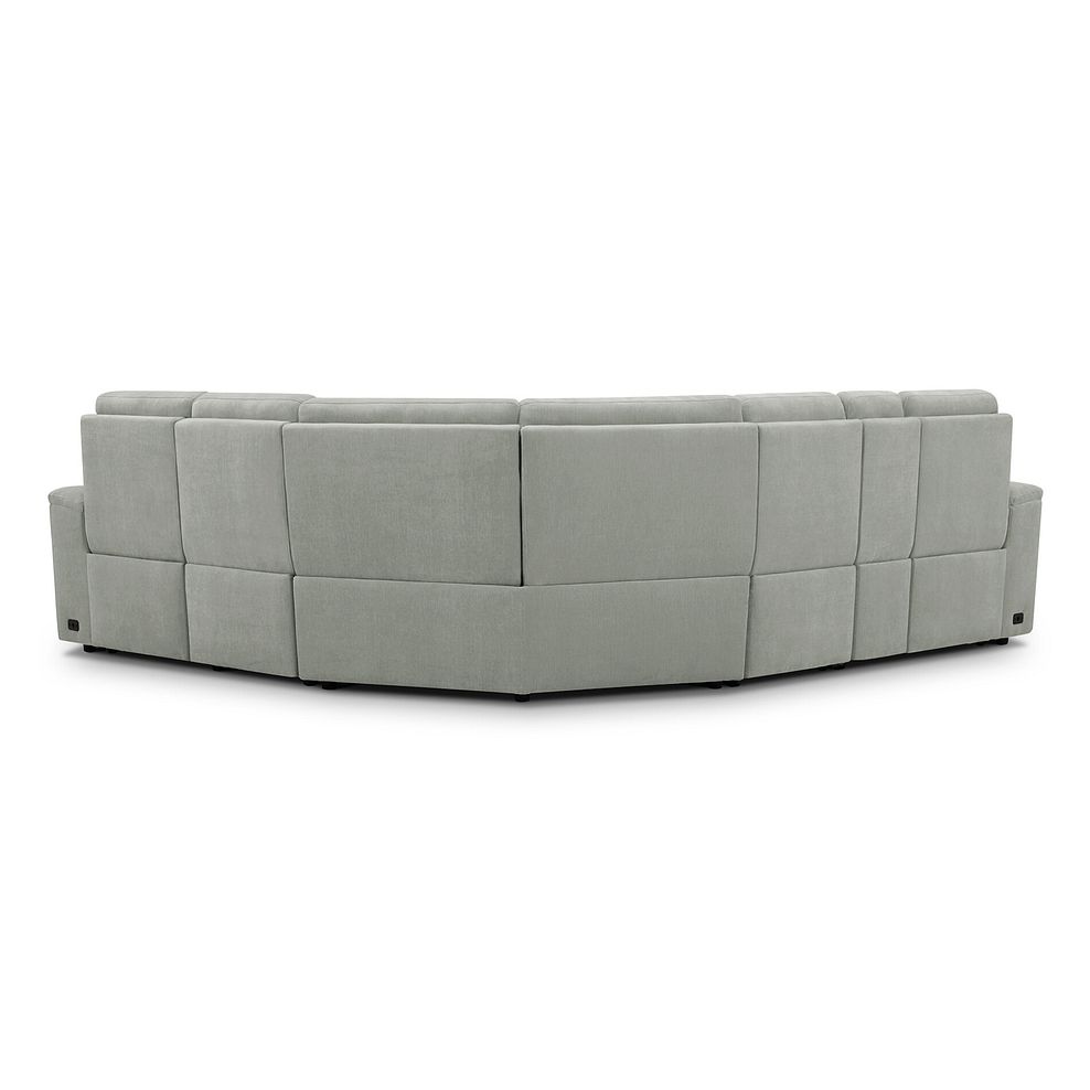 Juno Large Corner Electric Recliner Sofa With Wireless Charging Console and Power Headrests in Amigo Sage Fabric 8