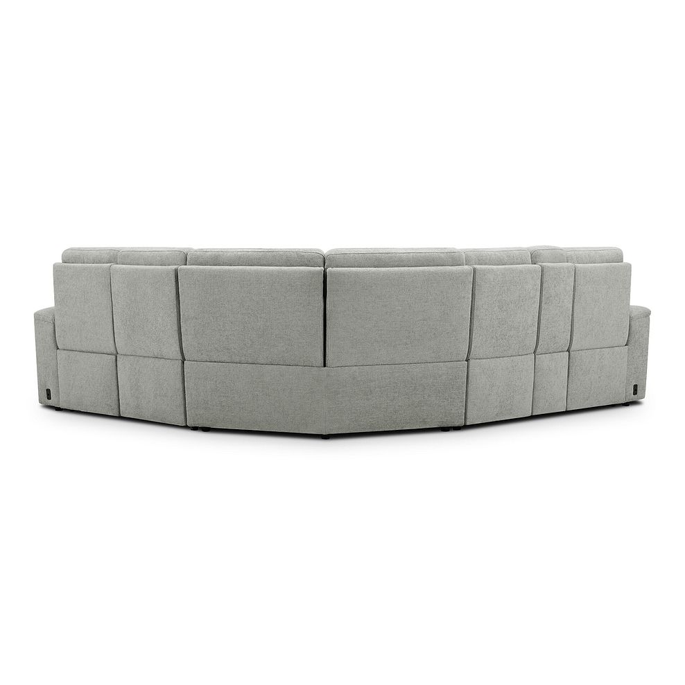 Juno Large Corner Electric Recliner Sofa With Wireless Charging Console and Power Headrests in Hopsack Dove Fabric 8