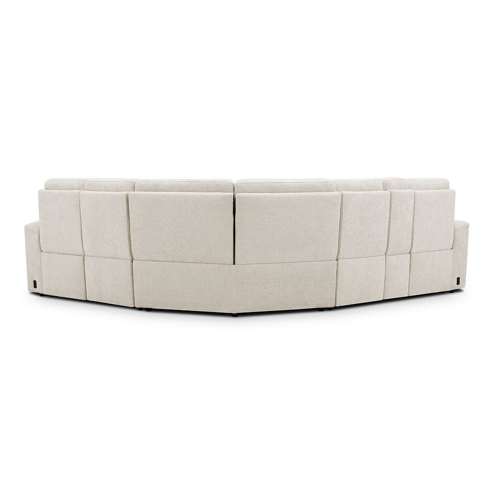 Juno Large Corner Electric Recliner Sofa With Wireless Charging Console and Power Headrests in Hopsack Natural Fabric 7