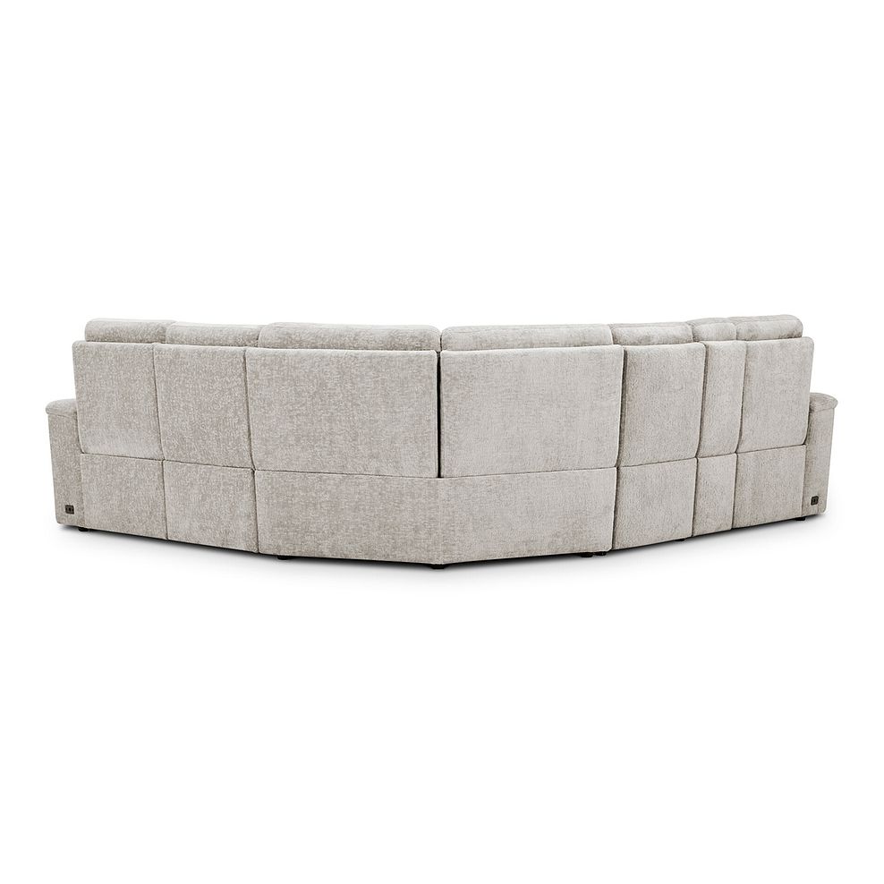 Juno Large Corner Electric Recliner Sofa With Wireless Charging Console and Power Headrests in Koto Turtle Dove Fabric 11