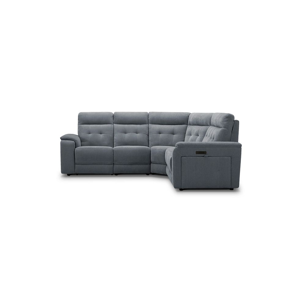 Juno Large Corner Electric Recliner Sofa With Power Headrests in Amigo Coal Fabric 5