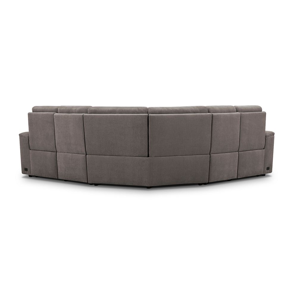 Juno Large Corner Electric Recliner Sofa With Power Headrests rest in Amigo Cocoa Fabric 8