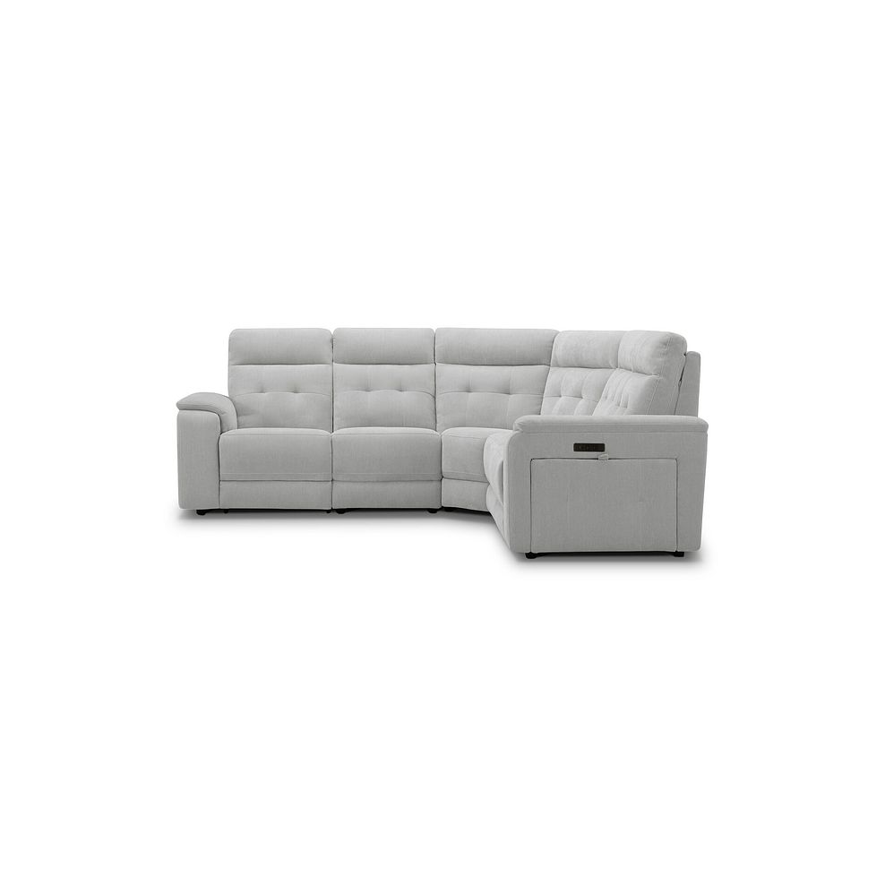 Juno Large Corner Electric Recliner Sofa With Power Headrests in Amigo Dove Fabric 5