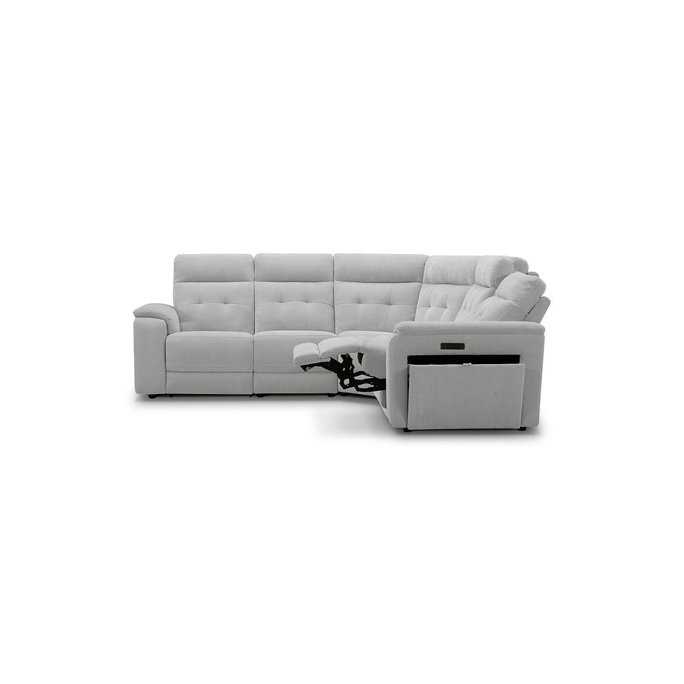 Juno Large Corner Electric Recliner Sofa With Power Headrests in Amigo Dove Fabric 6