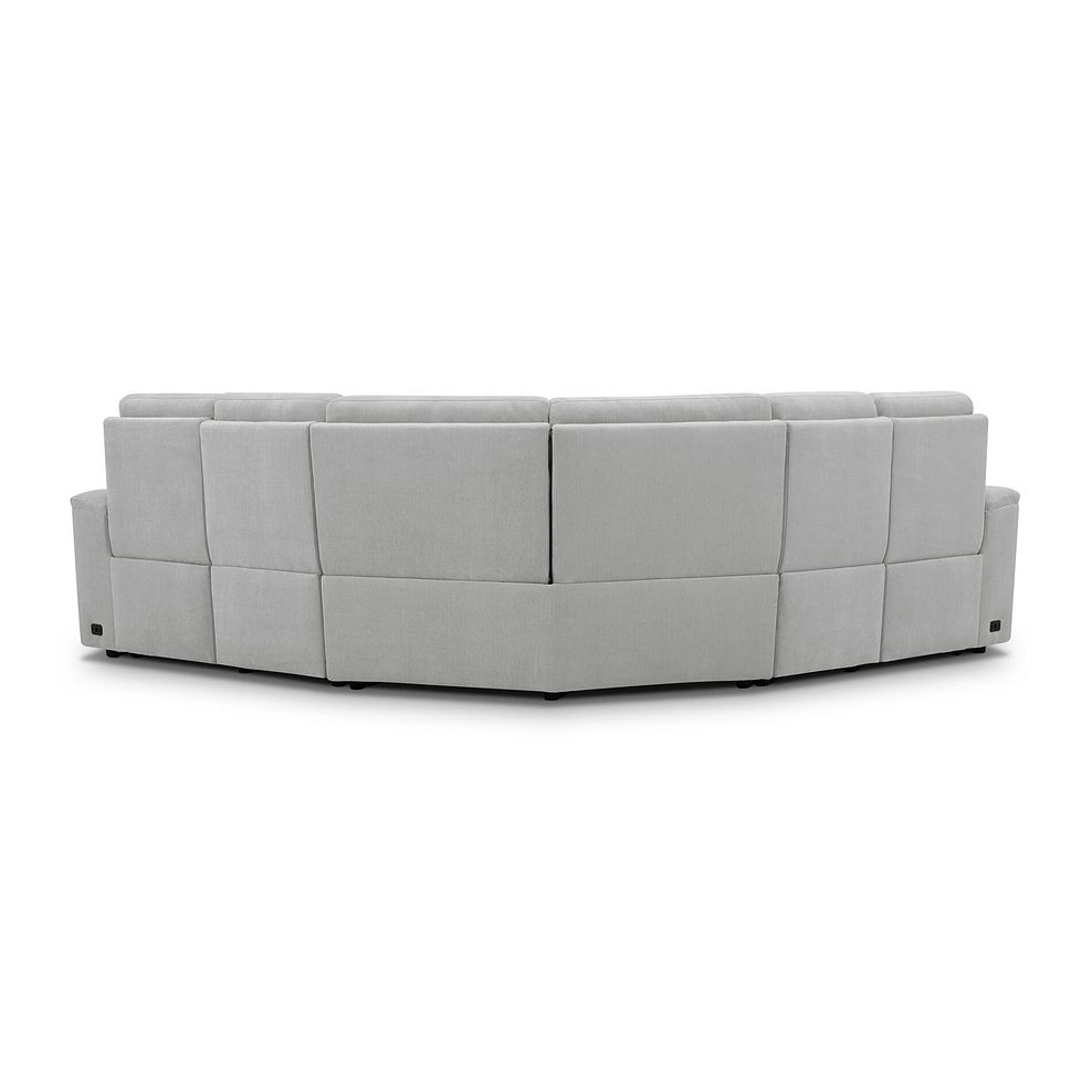 Juno Large Corner Electric Recliner Sofa With Power Headrests in Amigo Dove Fabric 7