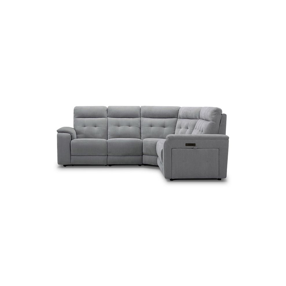 Juno Large Corner Electric Recliner Sofa With Power Headrests in Amigo Granite Fabric 6