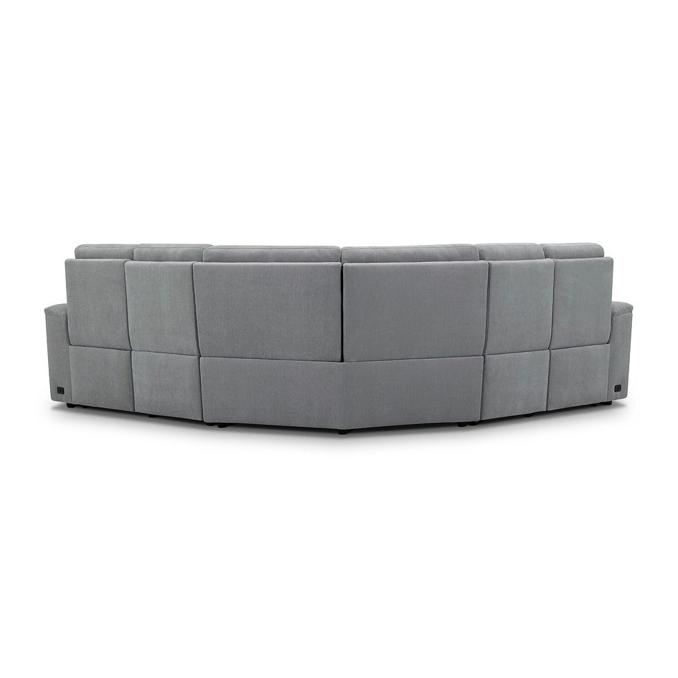 Juno Large Corner Electric Recliner Sofa With Power Headrests in Amigo Granite Fabric 8