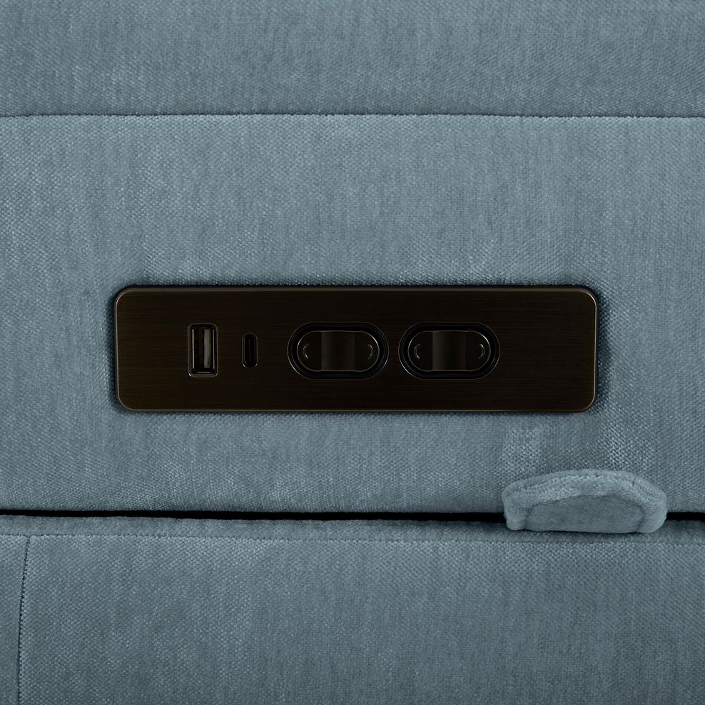 Juno Large Corner Electric Recliner Sofa With Power Headrests in Amigo Mineral Fabric 9