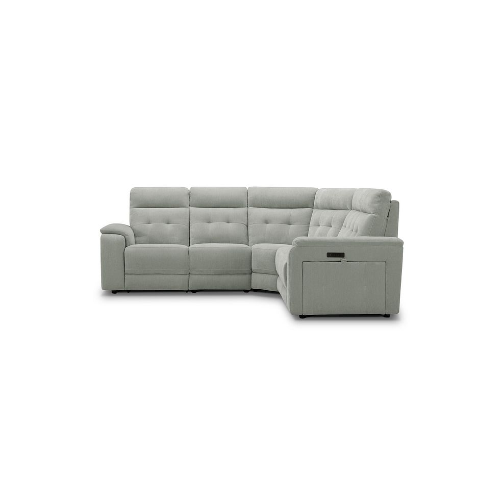 Juno Large Corner Electric Recliner Sofa With Power Headrests in Amigo Sage Fabric 6