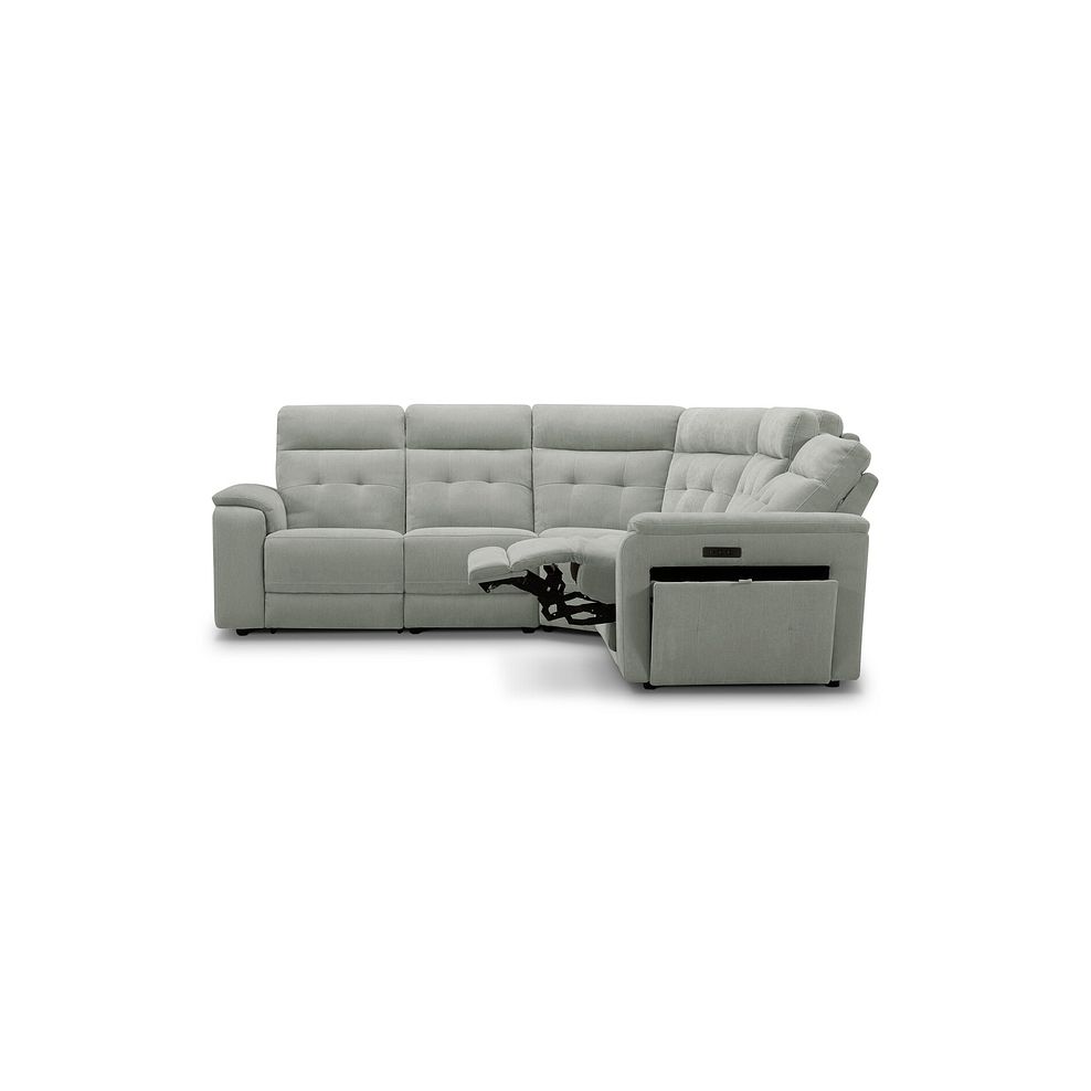 Juno Large Corner Electric Recliner Sofa With Power Headrests in Amigo Sage Fabric 7