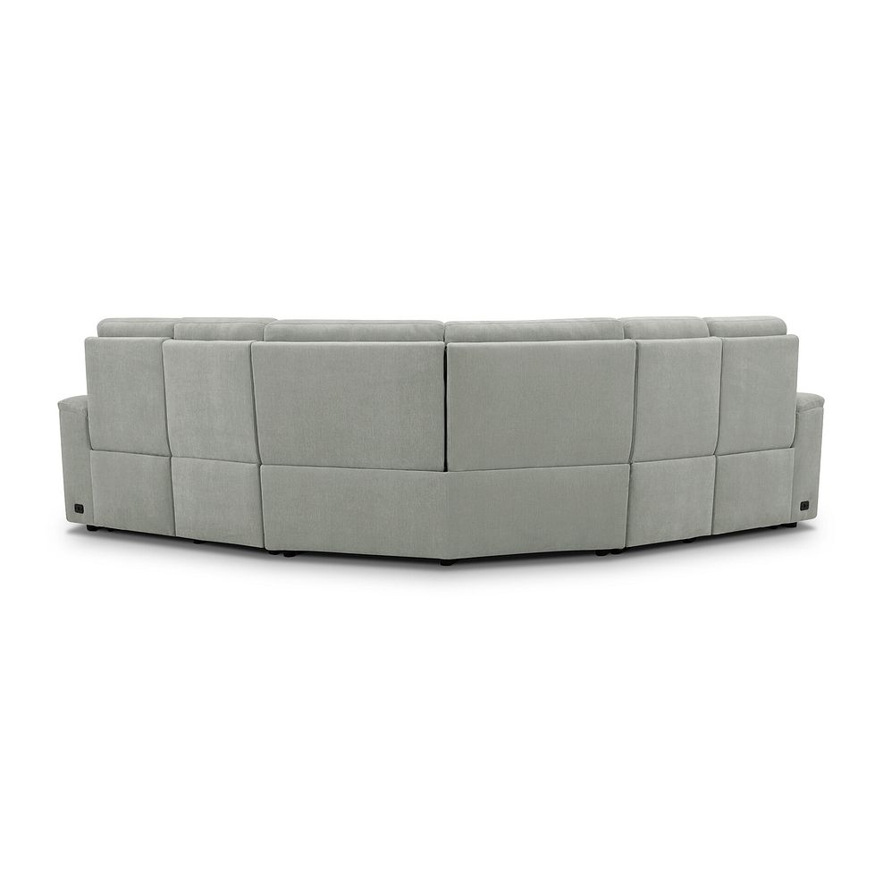 Juno Large Corner Electric Recliner Sofa With Power Headrests in Amigo Sage Fabric 8