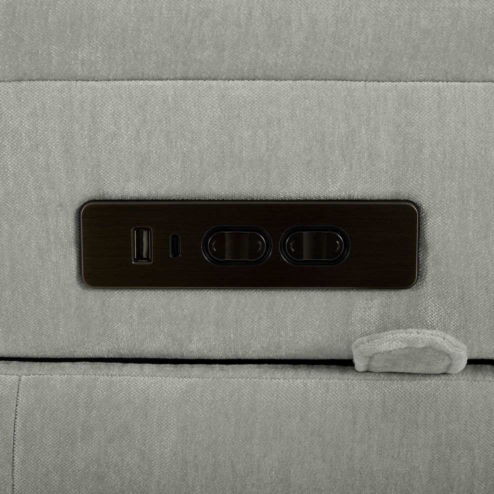 Juno Large Corner Electric Recliner Sofa With Power Headrests in Amigo Sage Fabric 11