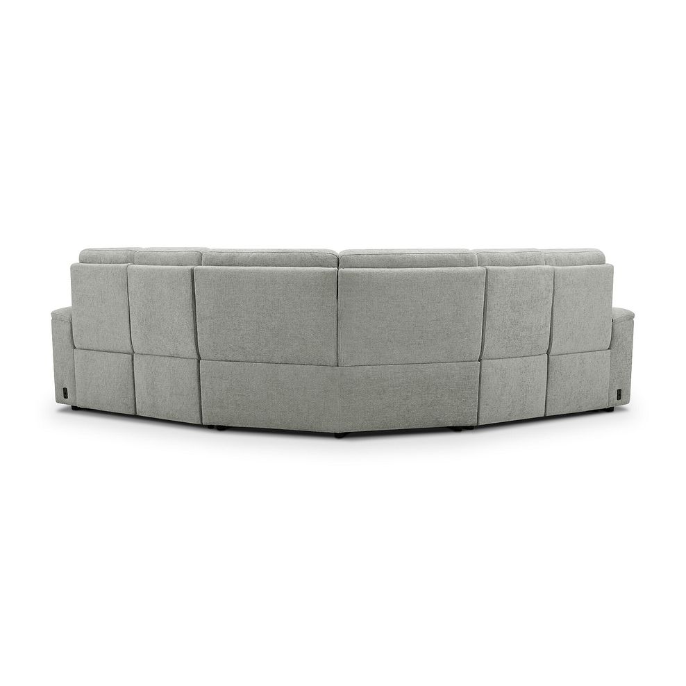 Juno Large Corner Electric Recliner Sofa With Power Headrests in Hopsack Dove Fabric 8