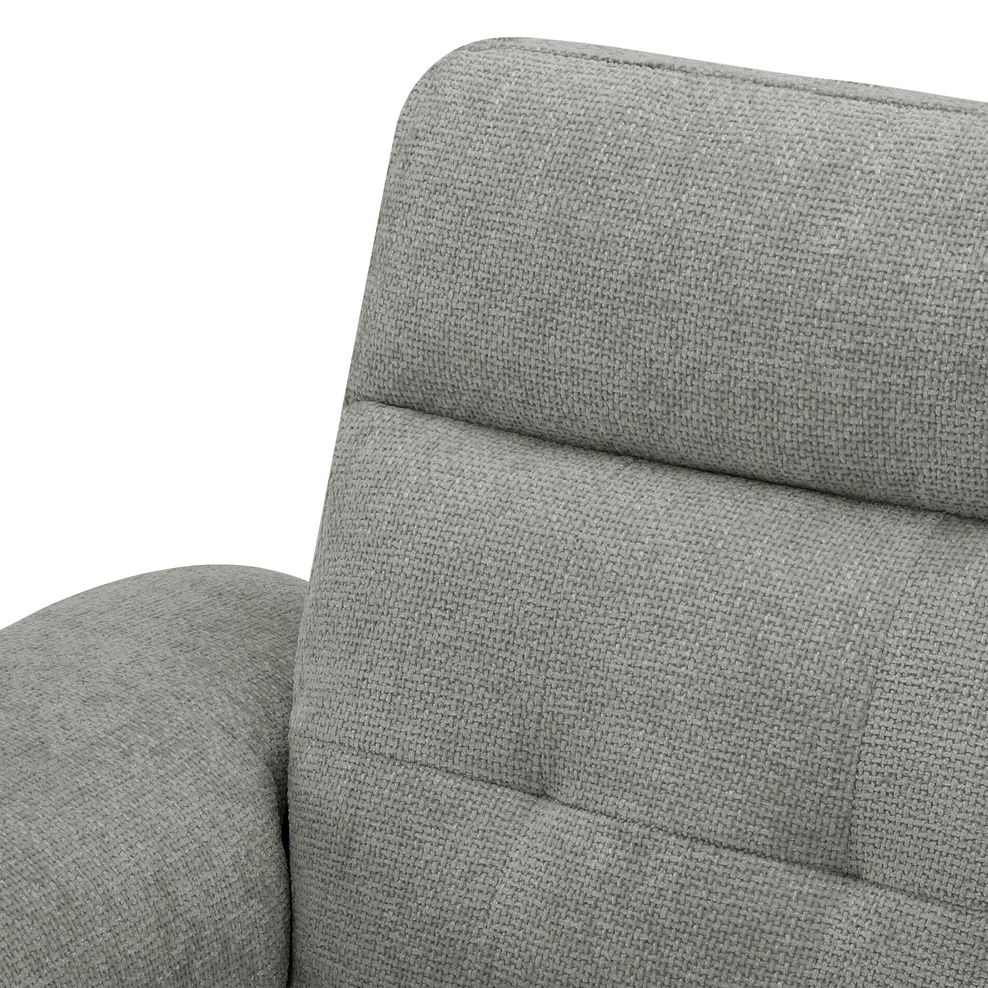 Juno Large Corner Electric Recliner Sofa With Power Headrests in Hopsack Dove Fabric 12