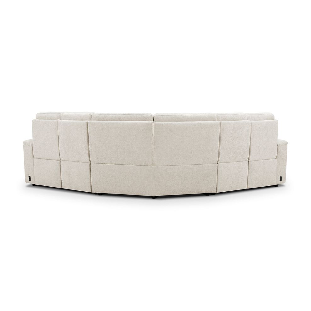 Juno Large Corner Electric Recliner Sofa With Power Headrests in Hopsack Natural Fabric 7