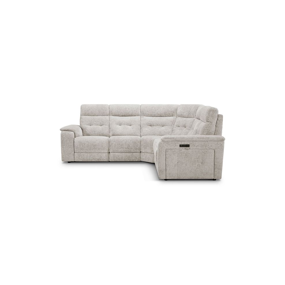 Juno Large Corner Electric Recliner Sofa With Power Headrests in Koto Turtle Dove Fabric 8