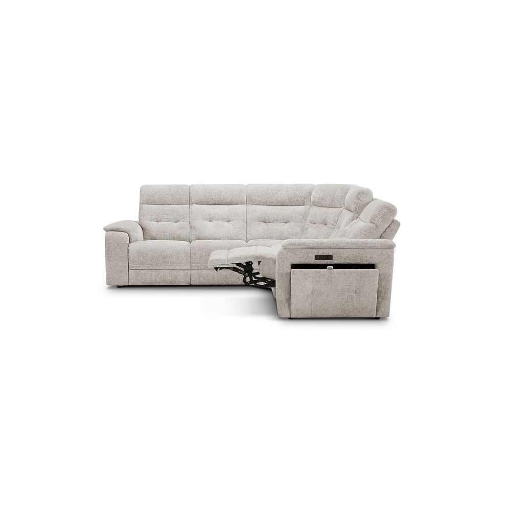 Juno Large Corner Electric Recliner Sofa With Power Headrests in Koto Turtle Dove Fabric 9