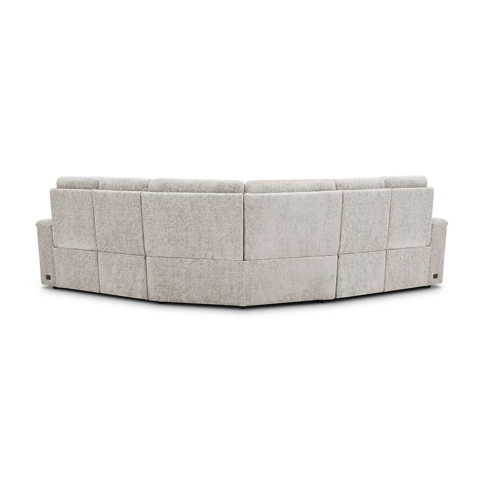 Juno Large Corner Electric Recliner Sofa With Power Headrests in Koto Turtle Dove Fabric 10