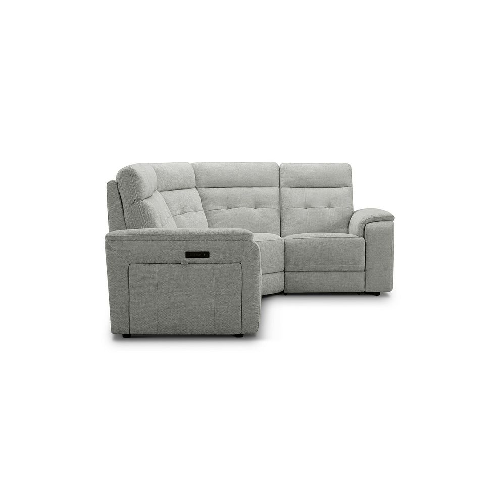 Juno Left Hand Corner Electric Recliner Sofa With Power Headrests in Hopsack Dove Fabric 5