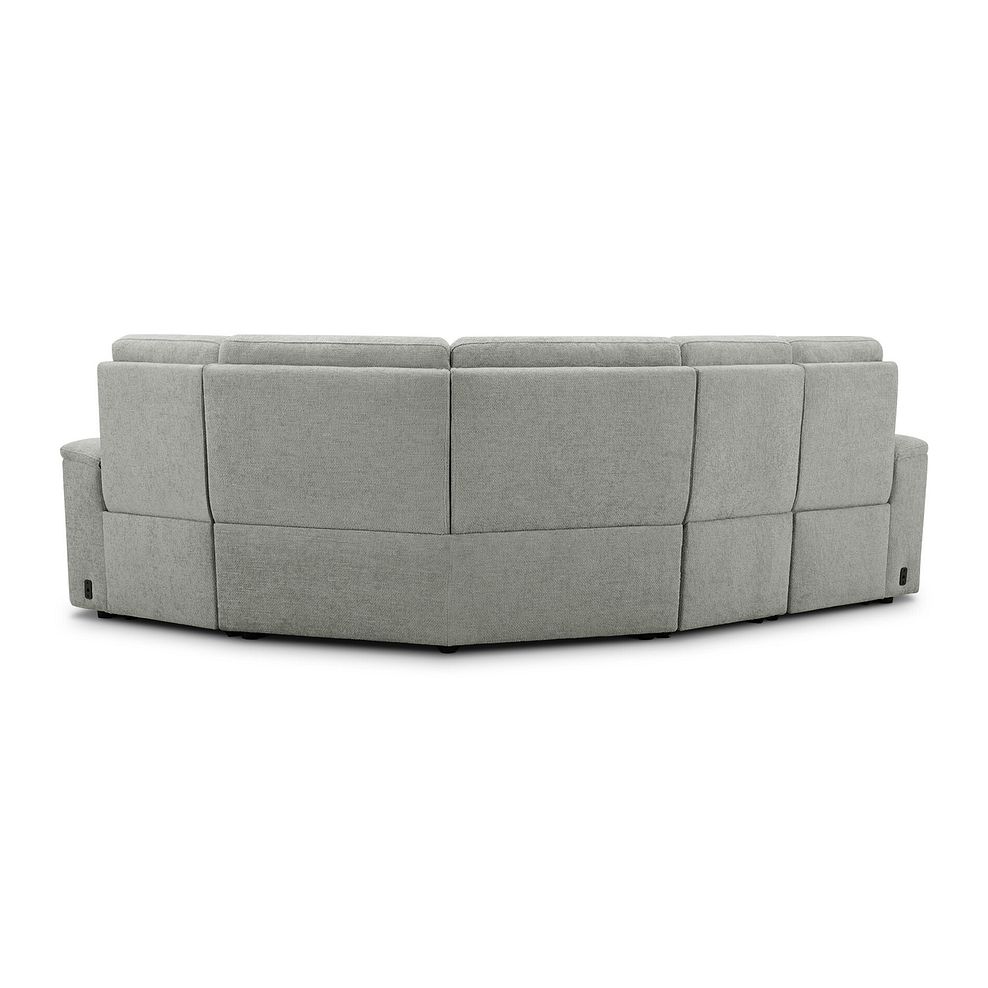 Juno Left Hand Corner Electric Recliner Sofa With Power Headrests in Hopsack Dove Fabric 7