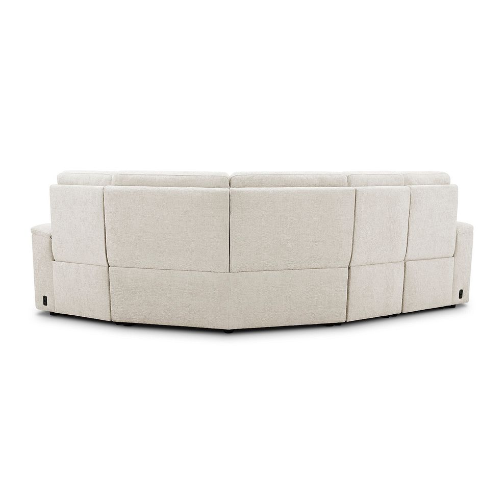 Juno Left Hand Corner Electric Recliner Sofa With Power Headrests in Hopsack Natural Fabric 7