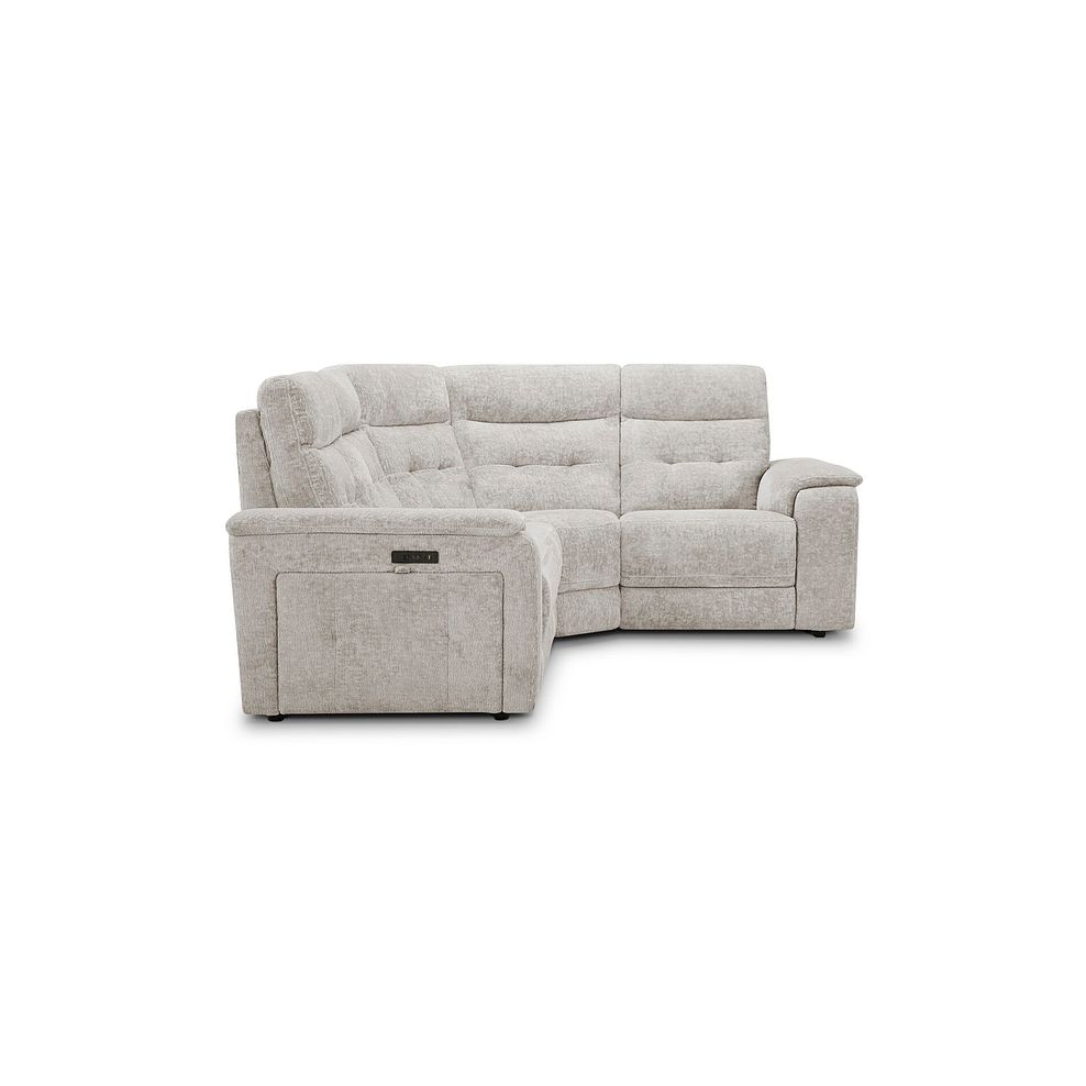 Juno Left Hand Corner Electric Recliner Sofa With Power Headrests in Koto Turtle Dove Fabric 9