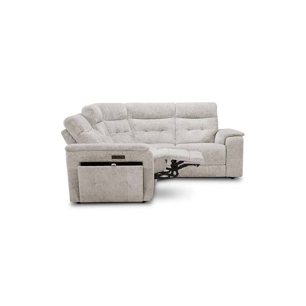 Juno Left Hand Corner Electric Recliner Sofa With Power Headrests in Koto Turtle Dove Fabric 10