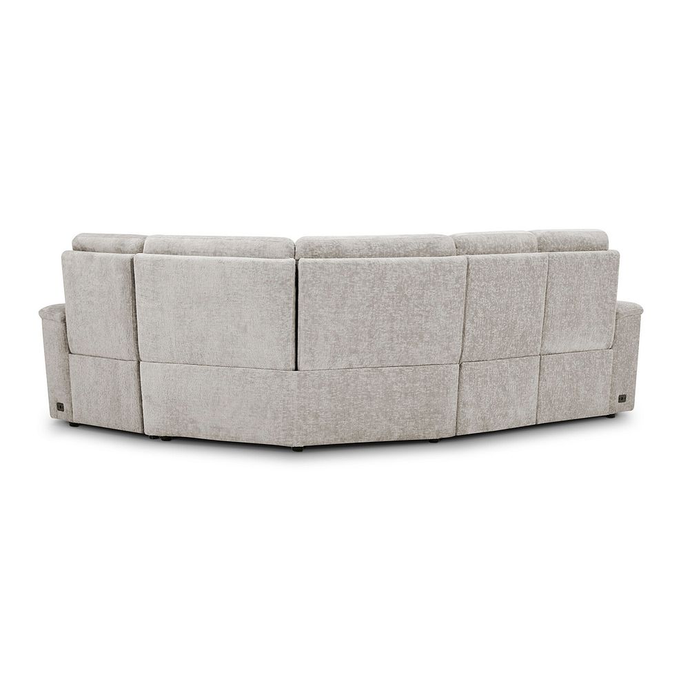 Juno Left Hand Corner Electric Recliner Sofa With Power Headrests in Koto Turtle Dove Fabric 11