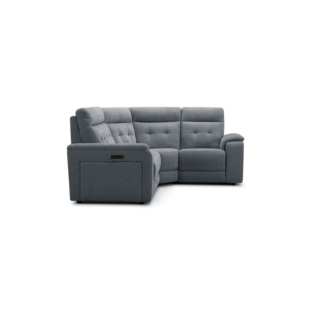 Juno Left Hand Corner Electric Recliner Sofa With Power Headrests in Amigo Coal Fabric 5