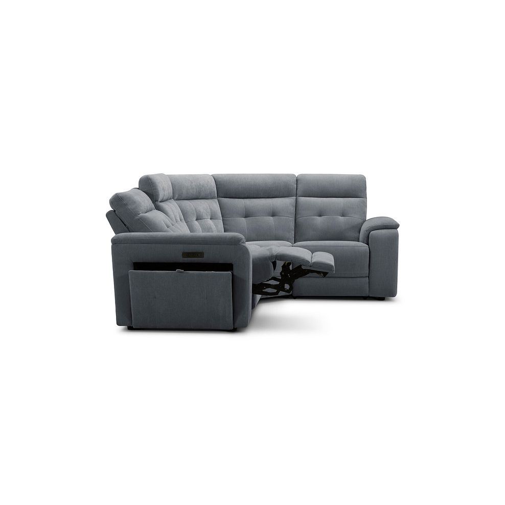 Juno Left Hand Corner Electric Recliner Sofa With Power Headrests in Amigo Coal Fabric 6