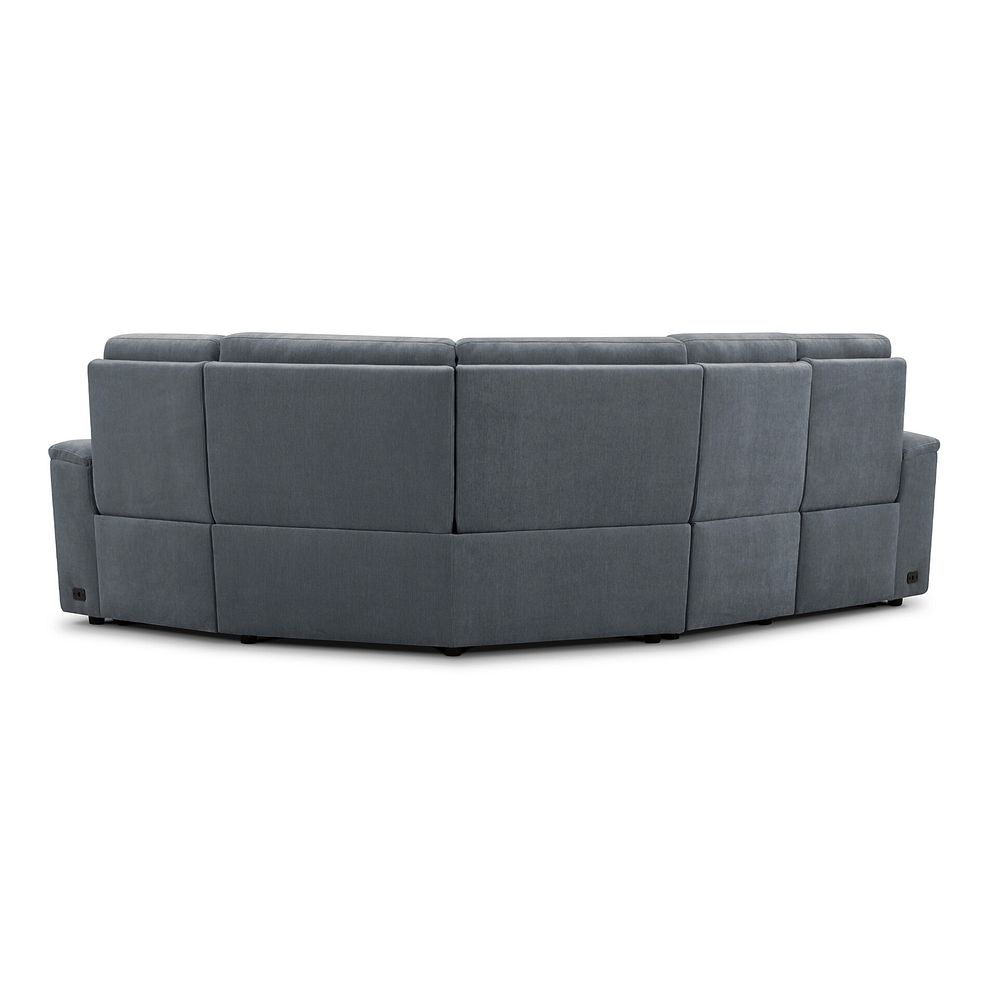 Juno Left Hand Corner Electric Recliner Sofa With Power Headrests in Amigo Coal Fabric 7