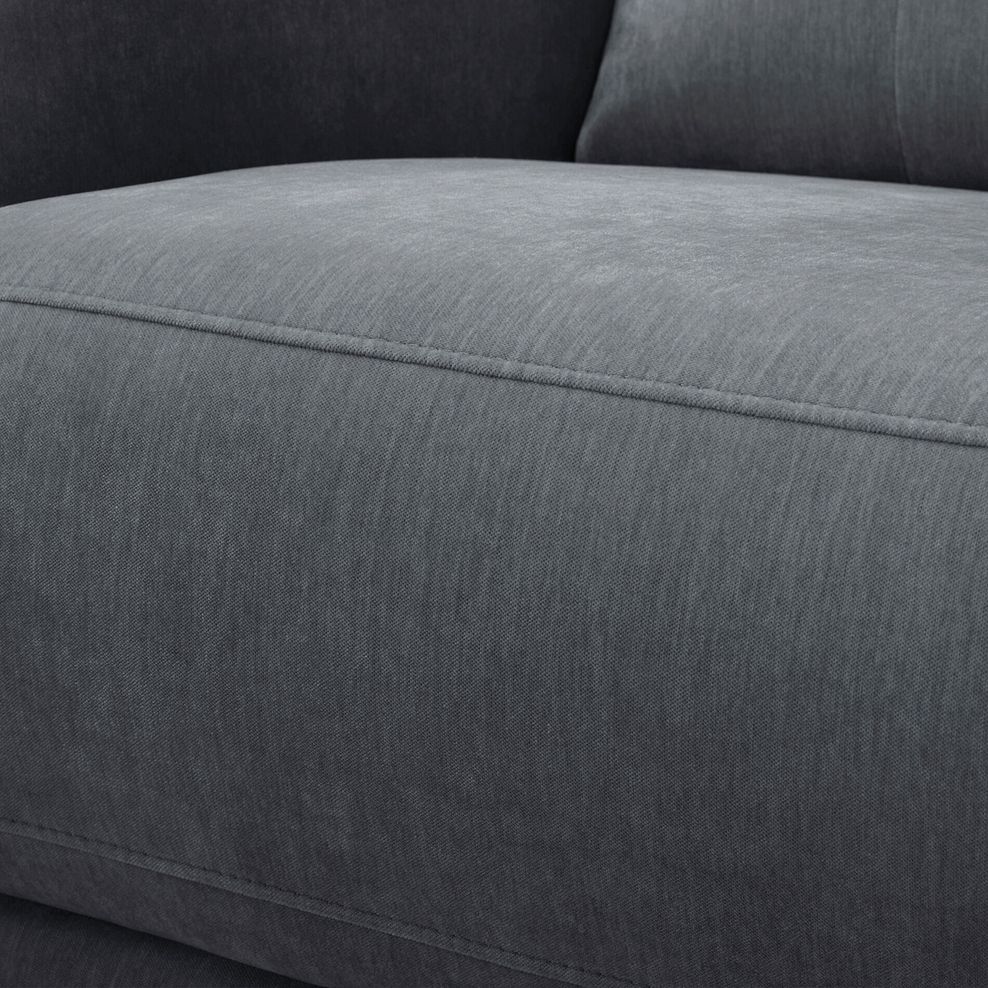 Juno Left Hand Corner Electric Recliner Sofa With Power Headrests in Amigo Coal Fabric 11