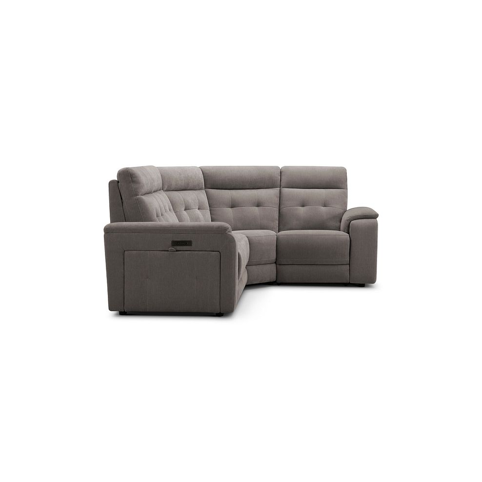 Juno Left Hand Corner Electric Recliner Sofa With Power Headrests in Amigo Cocoa Fabric 5