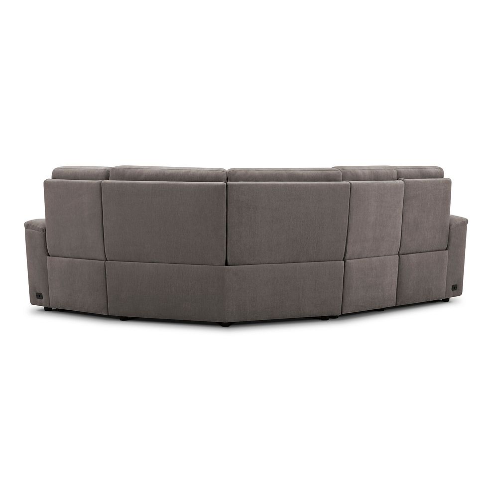 Juno Left Hand Corner Electric Recliner Sofa With Power Headrests in Amigo Cocoa Fabric 7