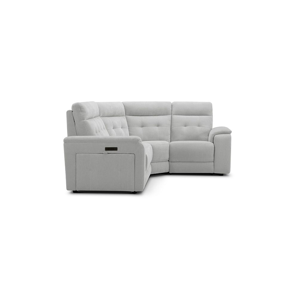 Juno Left Hand Corner Electric Recliner Sofa With Power Headrests in Amigo Dove Fabric 5