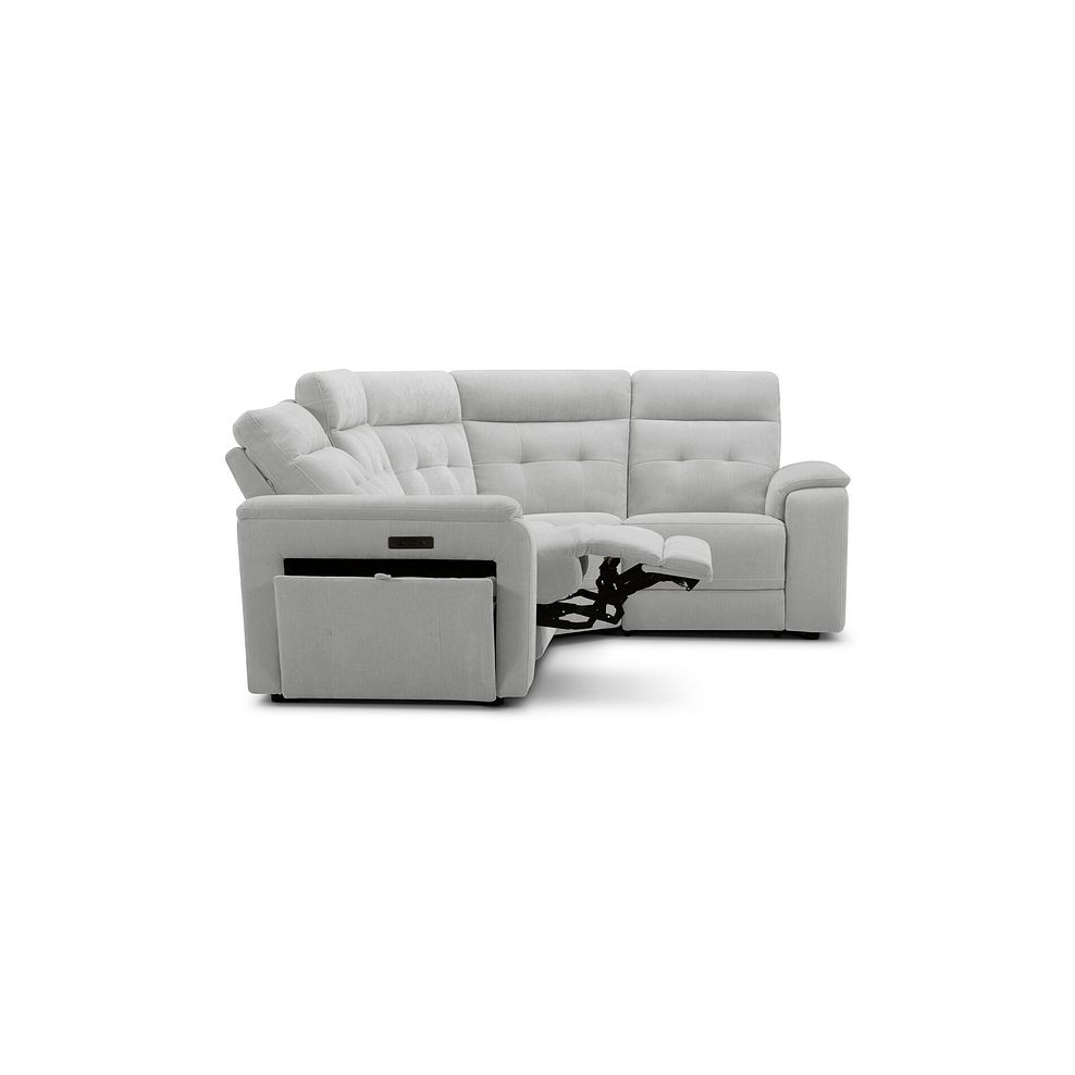 Juno Left Hand Corner Electric Recliner Sofa With Power Headrests in Amigo Dove Fabric 6
