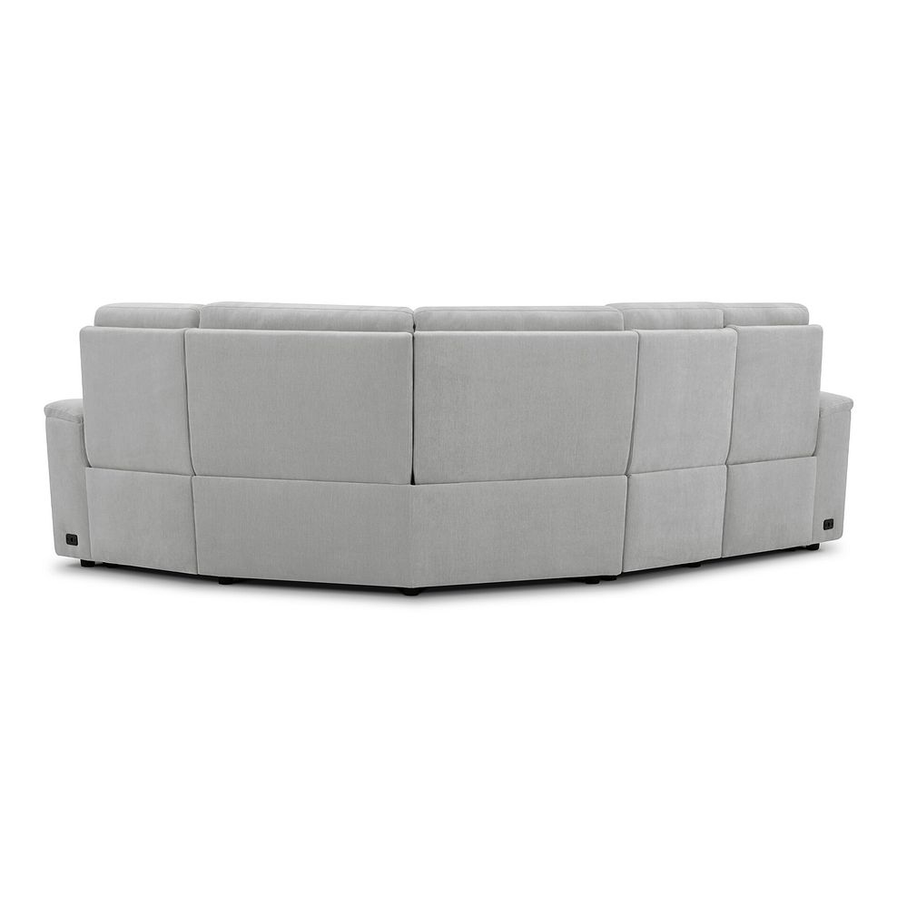 Juno Left Hand Corner Electric Recliner Sofa With Power Headrests in Amigo Dove Fabric 7