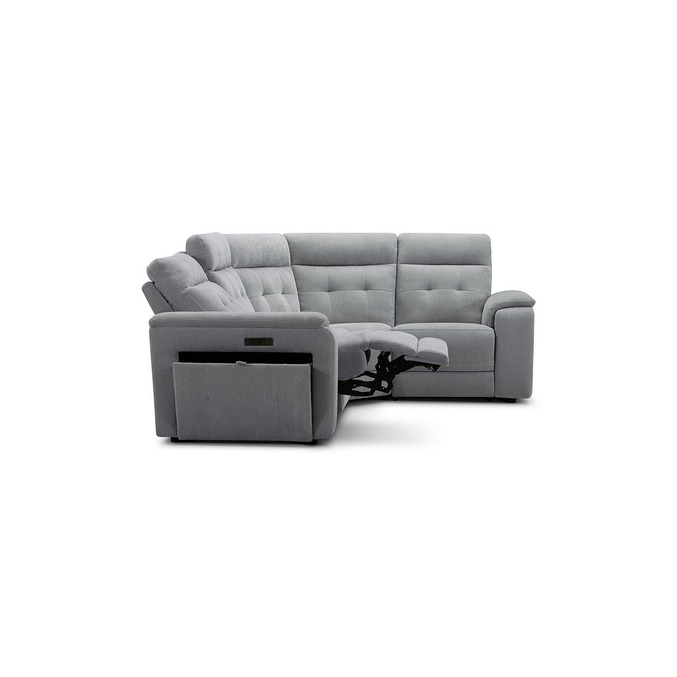 Juno Left Hand Corner Electric Recliner Sofa With Power Headrests in Amigo Granite Fabric 6