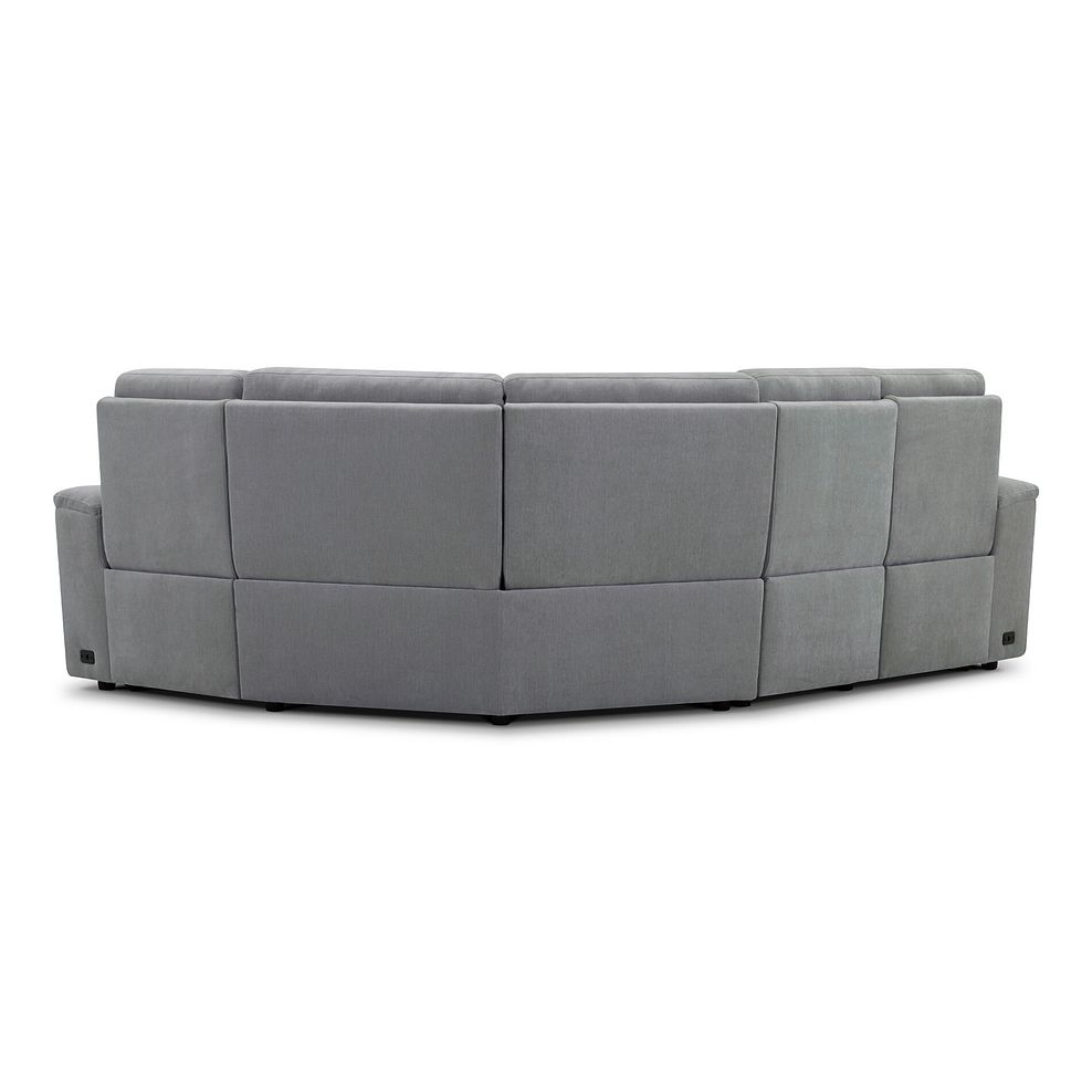 Juno Left Hand Corner Electric Recliner Sofa With Power Headrests in Amigo Granite Fabric 7