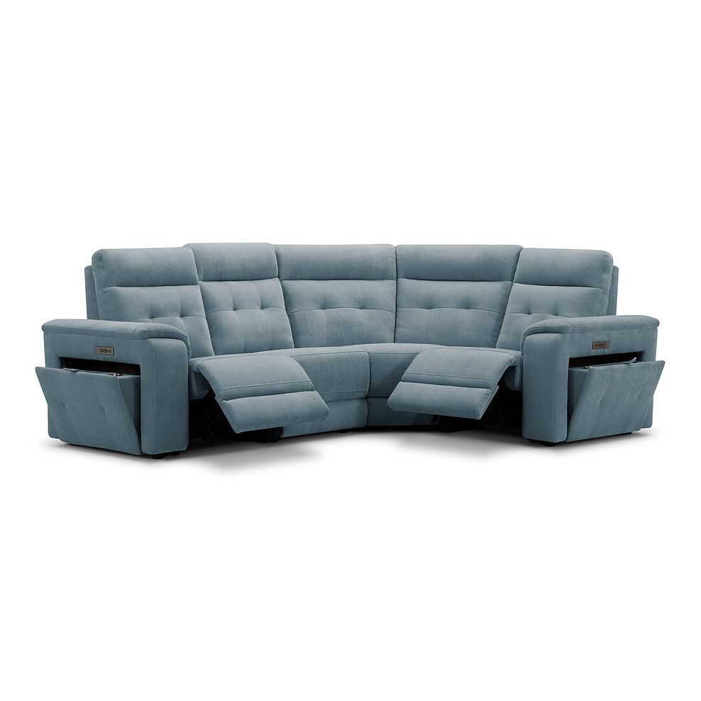 Juno Left Hand Corner Electric Recliner Sofa With Power Headrests in Amigo Mineral Fabric 2